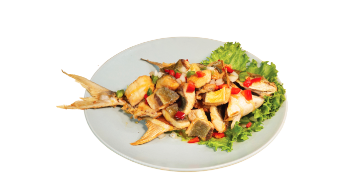 pompano with sweet chili sauce_